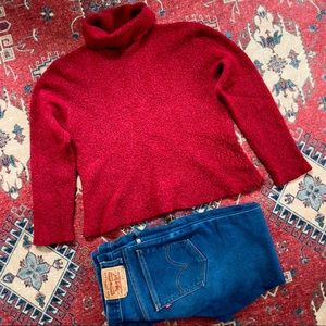 90s Textured Turtleneck Sweater